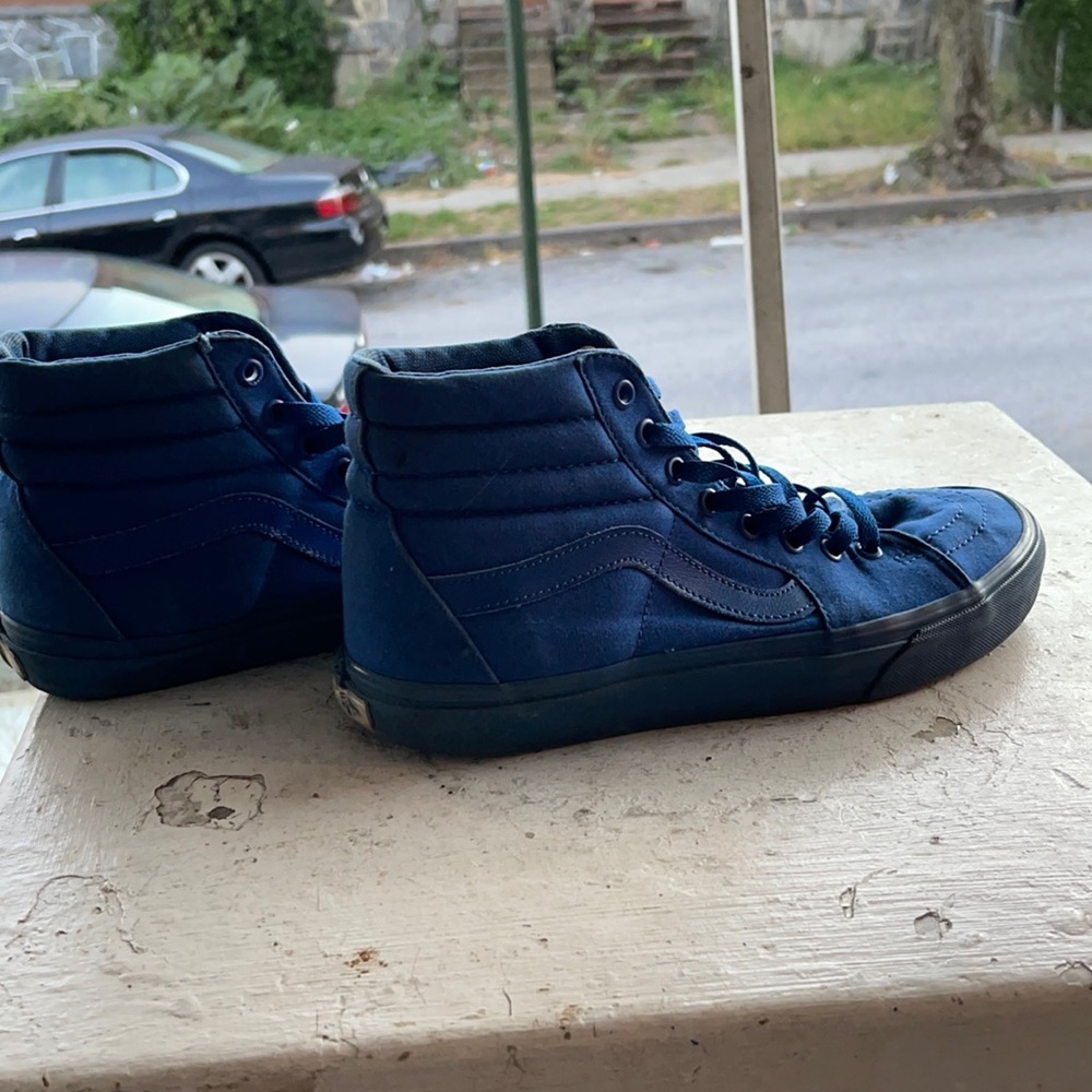 Blue vans, size 8.5, used item